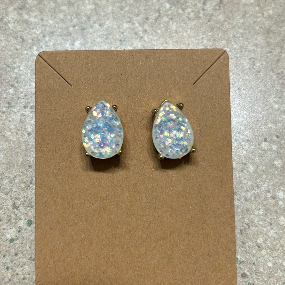 Glitter teardrop earrings